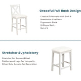 5 Pieces Counter Height Rustic Farmhouse Dining Room Wooden Bar Table Set With 2 Stools And 2 Chairs