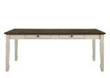 Fedele - Dining Table - Weathered Oak & Cream