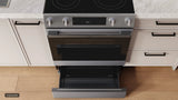 Bosch HEF3050MU range with storage drawer open