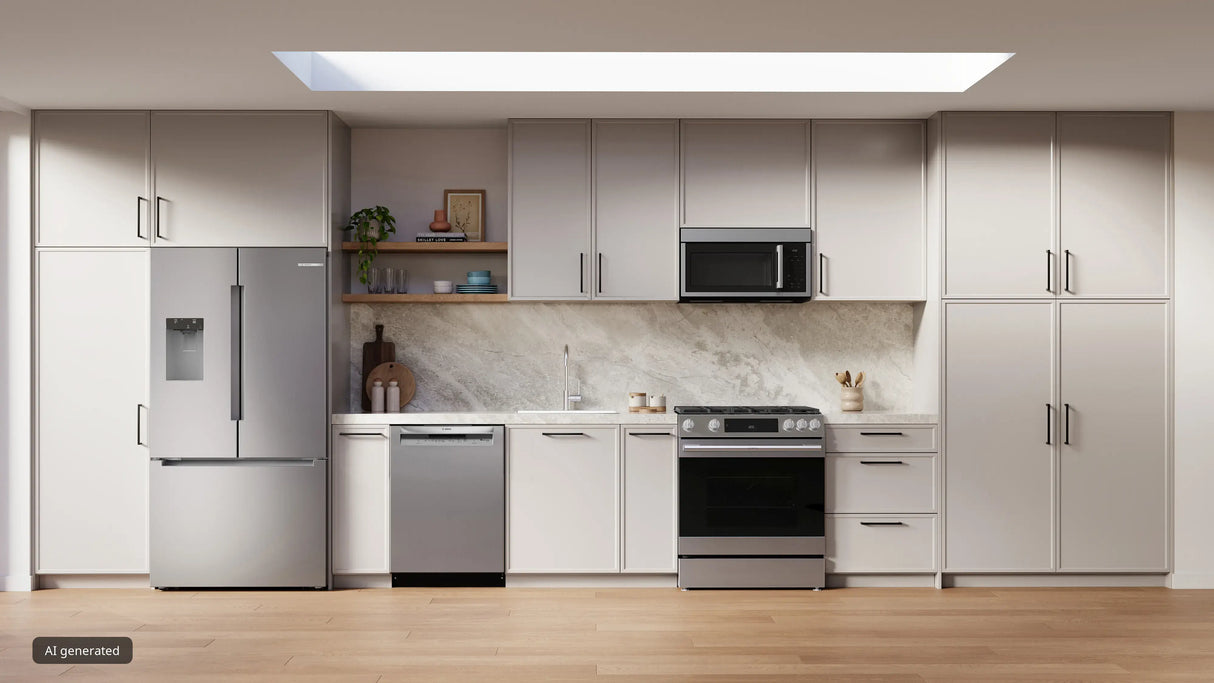 Bosch HGF3050MUC gas slide-in range in a modern kitchen