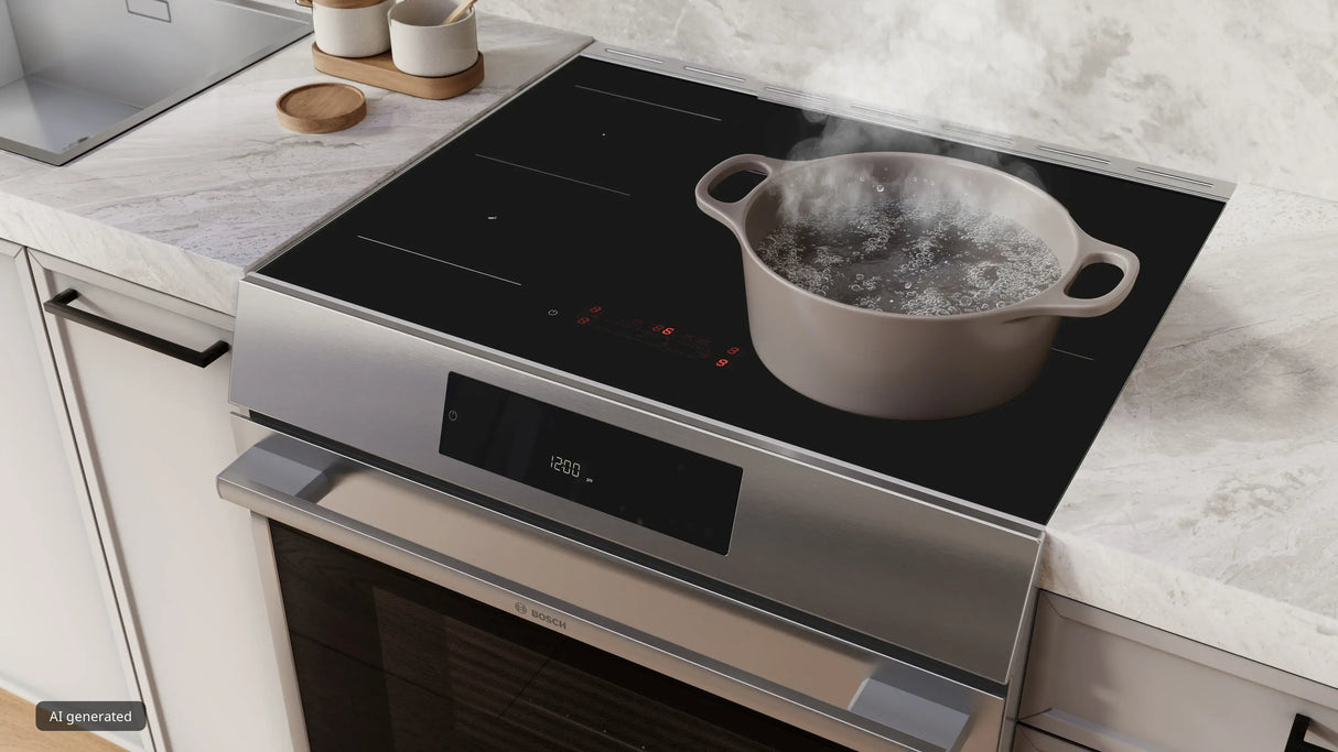 Bosch HIF5050MU induction cooktop cooking zone close-up