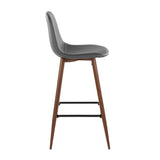 Pebble - 30" Fixed-Height Barstool (Set of 2) - Dark Gray