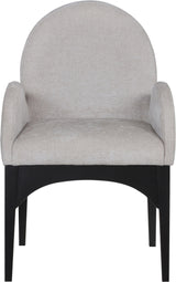 Waldorf - Chenille Dining Arm Chair With Black Legs