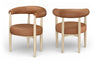 Sable - Vegan Leather Upholstered Dining Chair (Set of 2) - Painted Natural Base