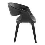 Curvo - Upholstered Chair (Set of 2) - Black Wood Legs