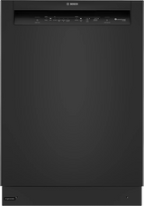 Bosch SHE43DM6N black dishwasher front facing view