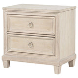 Pembroke - 2-Drawer Nightstand Bedside Table - Washed Oak