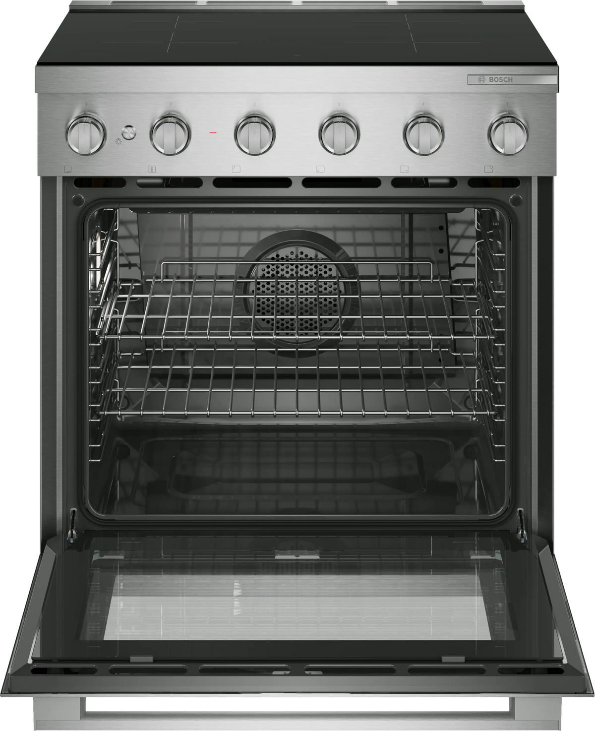 Bosch HIS5057U induction range angled view