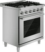 Bosch HDS5057U dual fuel range cooktop detail