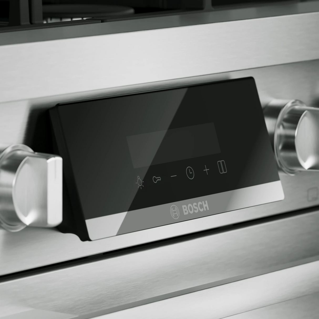 Bosch HDS8857UC dual fuel range detail view