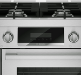 Bosch HDS8857UC dual fuel range telescopic rack detail