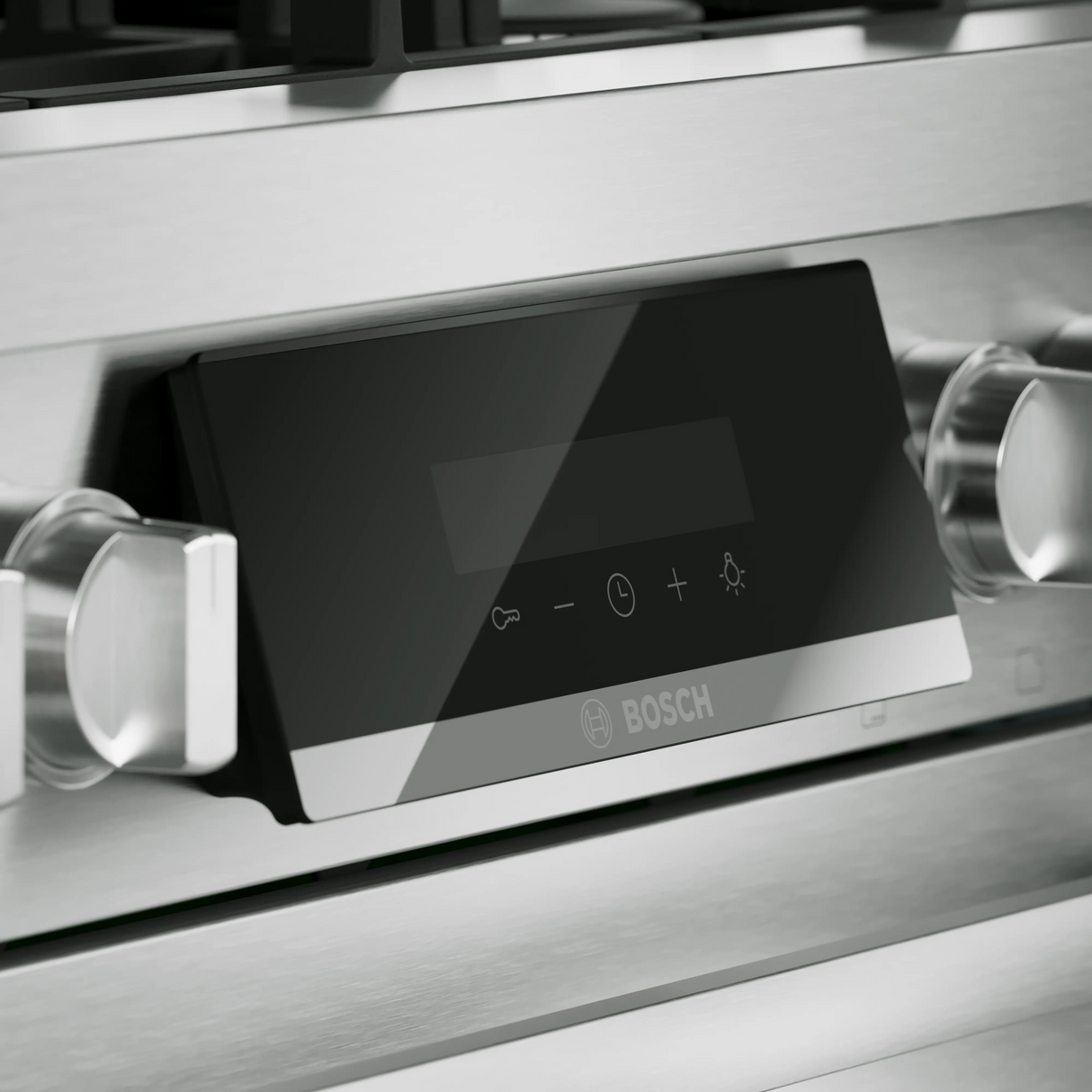 Bosch HDS8657U dual fuel range detail view