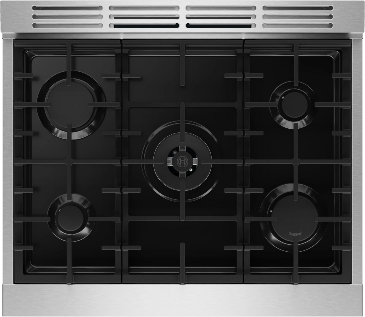 Bosch HGS8057UC gas range continuous grates detail