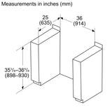 Bosch HDS5657U niche dimensions line drawing