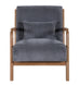 Upholstered Armchair With Back Support Pillow