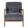 Upholstered Armchair With Back Support Pillow