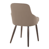 York - Upholstered Chair (Set of 2) - Dark Walnut Wood Legs