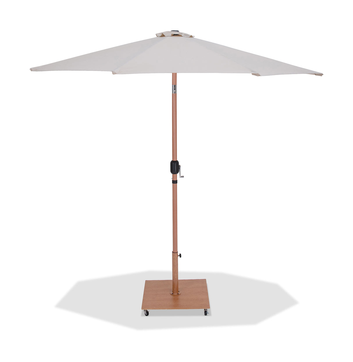 Fiji - Aluminum Patio Umbrella With Square Teak Base