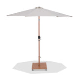 Fiji - Aluminum Patio Umbrella With Square Teak Base