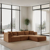Shaggy - Fabric 4 Piece Modular Sectional