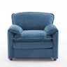 Oversized Reading Armchair With Thick Cushions, High Back Support