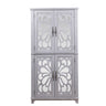 Modern Sideboard Buffet With 4 Mirrored Doors, Adjustable Shelves