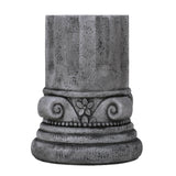 Outdoor End Table, Round Side Table For Patio And Garden - Antique Gray