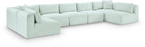 Shaggy - 7 Piece Modular U-Shaped Armless Sectional