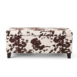 Storage Ottoman - Brown Multi