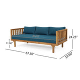 Claremont - 3 Seater Daybed Teak Acacia Wood Water Resistant Cushions