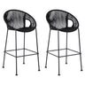 Acapulco - Indoor Outdoor Steel Bar Stool With Rope Set