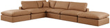 Comfy - 6 Piece Faux Leather Modular Sectional
