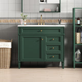 Bathroom Vanity & Top Sink, Modern Bathroom Storage Cabinet With 2 Drawers And A Tip-Out Drawer