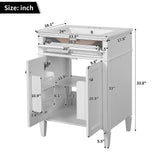 Bathroom Vanity With 2 Doors And Tip Out Drawer, Soft Closing Hinges