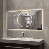 LED Vanity Mirror With Anti Fog & Dimmable Lights, Wall-Mounted - Antique Silver
