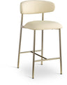 Lupita - Counter Stool With Brushed Gold Frame (Set of 2)