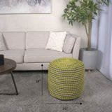 River - Handcrafted Cylindrical Pouf Water Resistant Fabric
