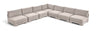 Hammond - Velvet Performance Fabric Upholstered 7 Piece Armless Sectional