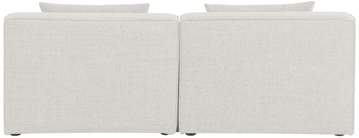 Cube - Linen Modular 2 Seat Armless Sofa