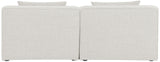 Cube - Linen Modular 2 Seat Armless Sofa