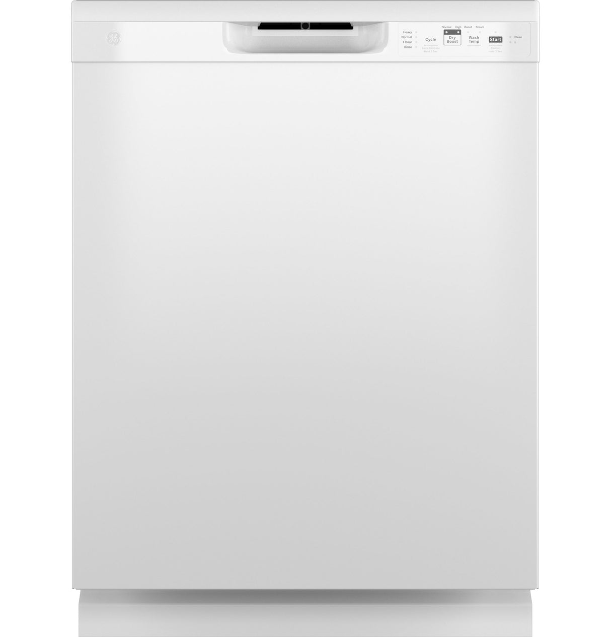 GE GDF511PGRWW - 24 in. Front Control Flush-Mount Dishwasher with 59 dBa Sound Level, Dry Boost & Pocket Handle - White withPower Cord
