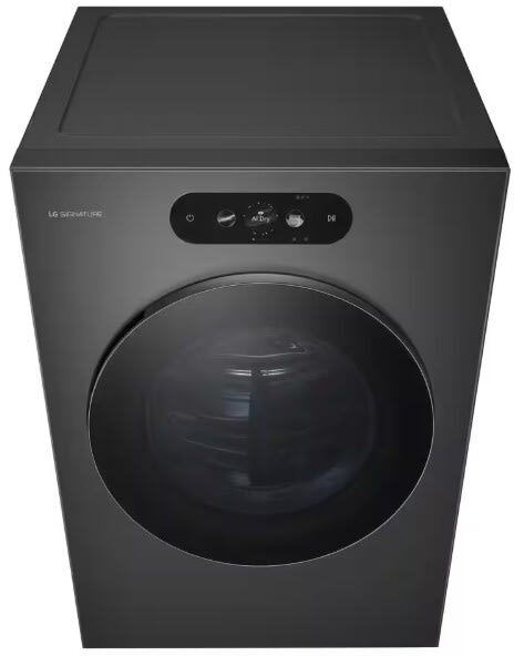 LG SIGNATURE DLGX9901B gas dryer control panel detail