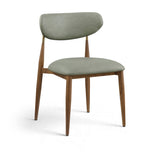 Ronda - Vegan Leather Upholstered Dining Side Chair - Walnut Legs