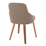 York - Upholstered Chair (Set of 2) - Walnut Wood Legs