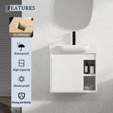 Wall Mounted Bathroom Vanity With Sink & Soft Close Door