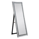 Noralie - 63" X 22" Floor Mirror - Mirrored & Faux Diamonds
