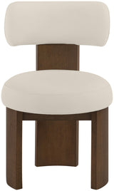 Atelier - Vegan Leather Upholstered Dining Chair (Set of 2) - Taupe / Painted Brown