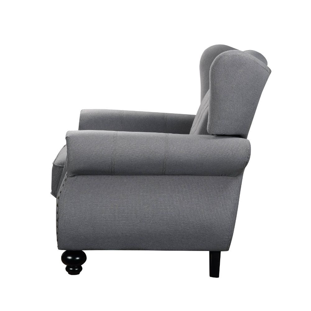 Hannes - Sofa With 2 Pillows - Gray Fabric