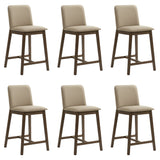Allin - Upholstered Wood Counter Height Barstool