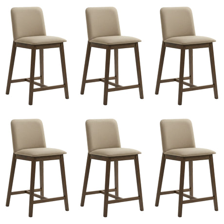 Allin - Upholstered Wood Counter Height Barstool
